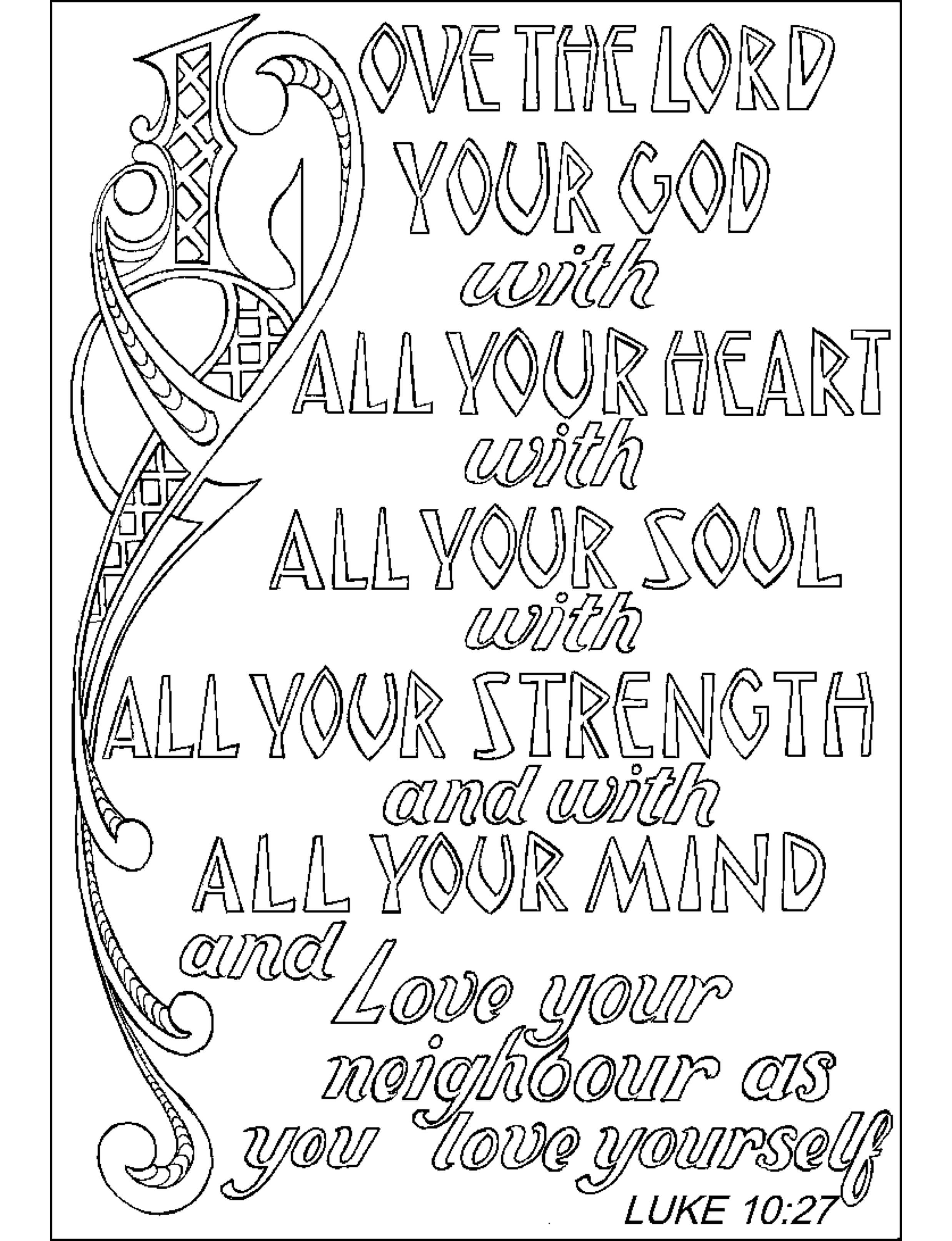 christian coloring pages with verses - photo #3