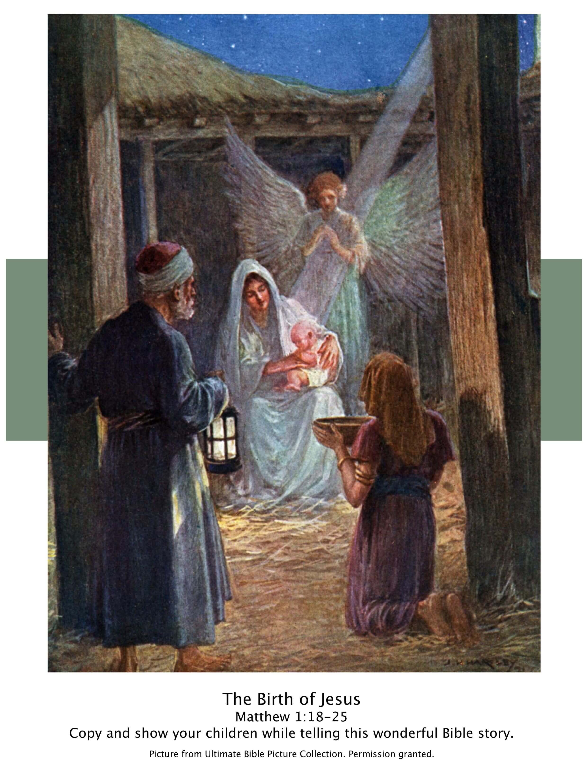 Bible Story Pictures The Birth of Jesus The Scripture Lady