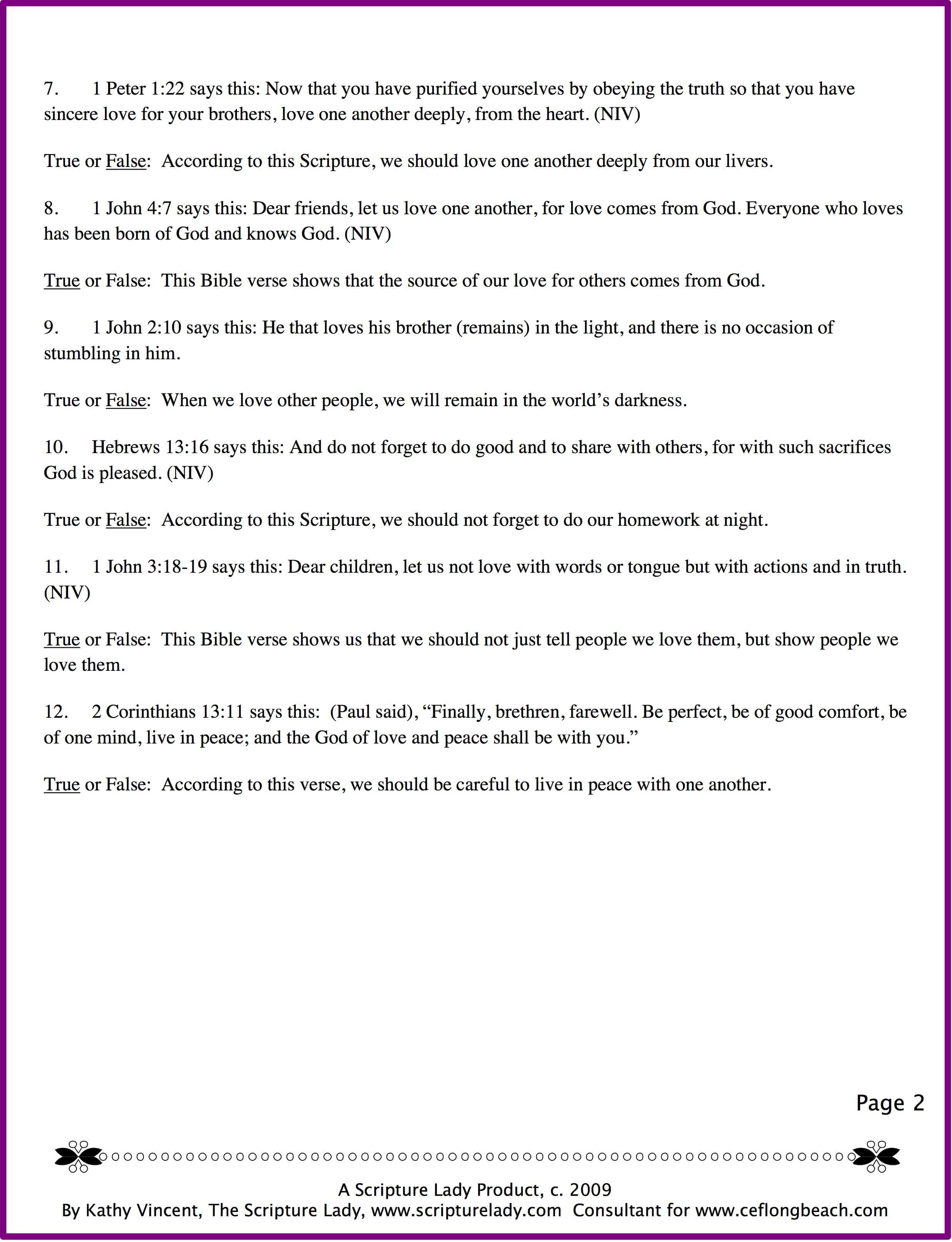 TRUE FALSE GAME Qs p14 - The Scripture Lady