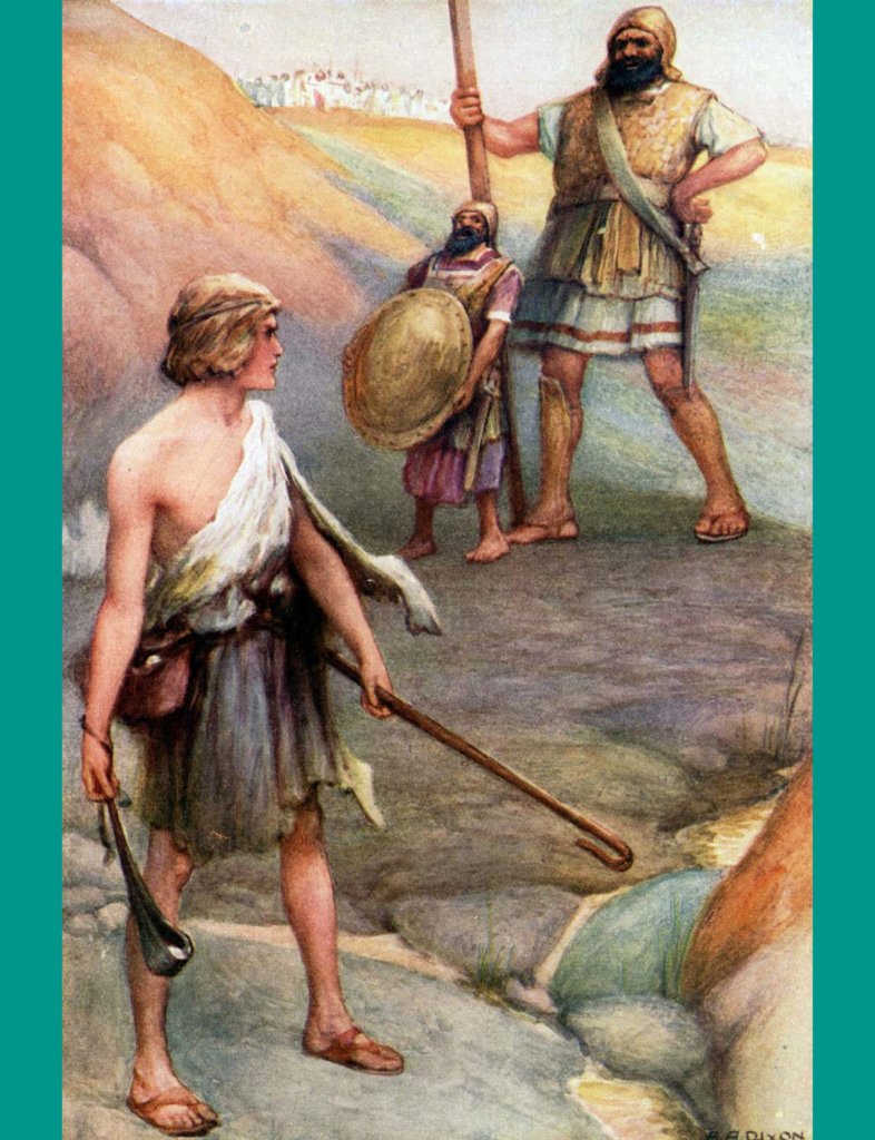 Bible Story Pictures For David And Goliath David Speaks To Goliath The Scripture Lady