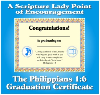 Philippians 1:6 Graduation Certificate for Children