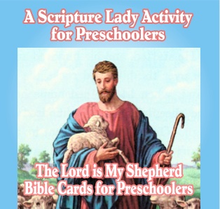 The Lord is My Shepherd Bible Cards for Preschoolers by The Scripture Lady