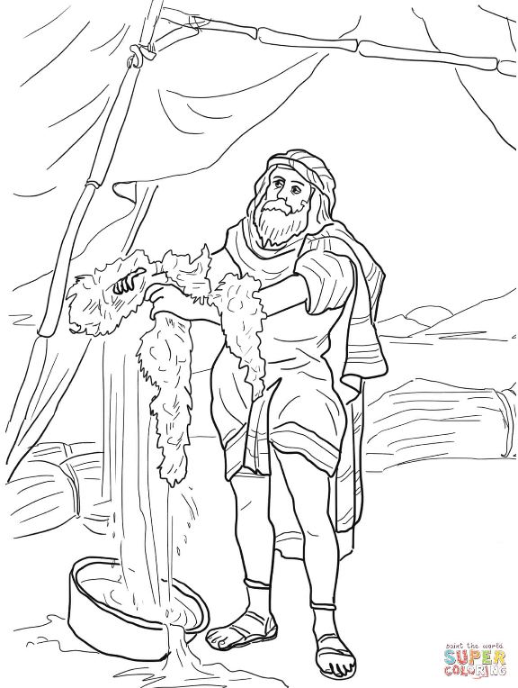 gideon bible story coloring pages