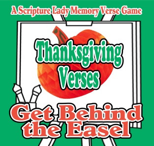 Get Behind the Easel Memory Verse Game – Thanksgiving