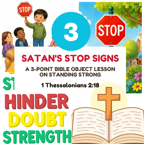Satan’s Stop Signs – A Simple 3-Point Bible Object Lesson for Kids | The Scripture Lady